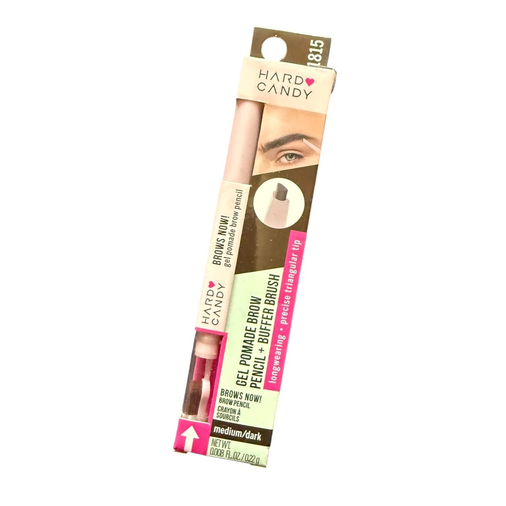 Hard Candy Brows $2/10 Gel Pomade Brow Pencil  Medium Dark New 1815 Buffer Brush